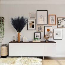 5pcs/10pcs/20pcs-Artificial Reeds, 55cm/21.65in Tall Plush Faux Grass, Large General Pampas Tree Branches For Floor Vase Filler, Suitable For Home Kitchen Bohemian Decoration, Room Decoration, Wedding Party Decoration,Fake Plants,Fall Decor,Room,Desk,Garden Decor,Room Decoration Stuff(Tips:One-Size=10pcs), Valentine Day, Gift Gifts Birthday Graduation,Fall Decor,Autumn