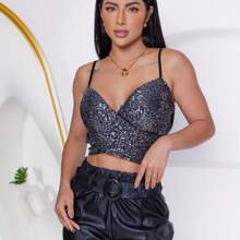 Braided Crop Top With Strap And Cup