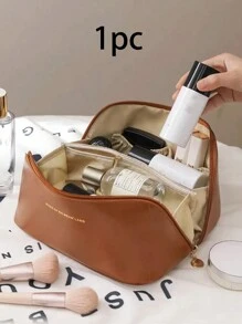 1pc Large Capacity Travel Makeup Bag, Multi-Functional Cosmetic Organizer Pouch, Waterproof Toiletry Bag, Portable Makeup Pouch With Compartments, Ideal For Back To School