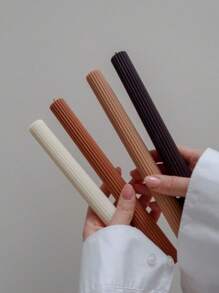 Mold pentru lumânări cu dungi verticale de 25 cm, coloană cu stâlp lung, turnă pentru lumânări din plastic, cilindru subțire, pentru pc, acril, pentru lumânări, bețișoare de ceară, fabricare, petrecere de nuntă, decorare pentru lumânări de masă.