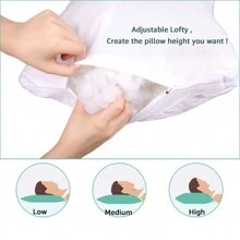2Pcs Bed Pillow Queen Size Hotel Quality Gusseted Sleep Pillow Soft Filling  Machine Washable - White - View 5