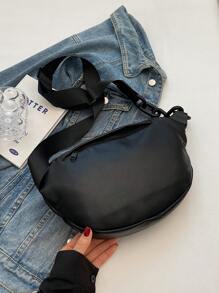 女士时尚亚克力链条肩带包，时尚别致的单肩包/腰包/胸包 - 黑色 - 查看 8