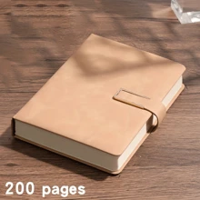 Cuaderno con tapa blanda encuadernado en de tamaño A5 con estilo vintage y marcador - Útiles escolares, perfecto para reuniones de negocios y vida universitaria, suministros esenciales para la mochila, planificador 2025 de regreso a la escuela