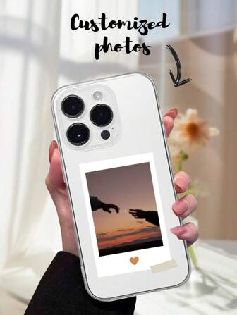 1pc Customized Heart Pattern Silicone Full Coverage Lens Protection Phone Case, Compatible With IPhone 17 Air 16 15 14 13 12 11 Pro Max, Galaxy S25 24 23 Ultra FE A55 54 35,Stylish,Colorful,Vintage,Cute,Contracted,Funny,Custom,Personalized,Unique,Customized,Ideal Gifts For Him,Ideal Gifts For Her,Boyfriend,Girlfriend,Family,Friends,Grandparents,Couple,For Anniversaries,For Birthdays