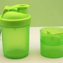 Cilindro Shaker Para Gym !vaso para proteina/shaker gym/shaker proteina/shaker/vaso shaker/vaso mezclador proteina/vasos para proteina - Verde - Ver 2