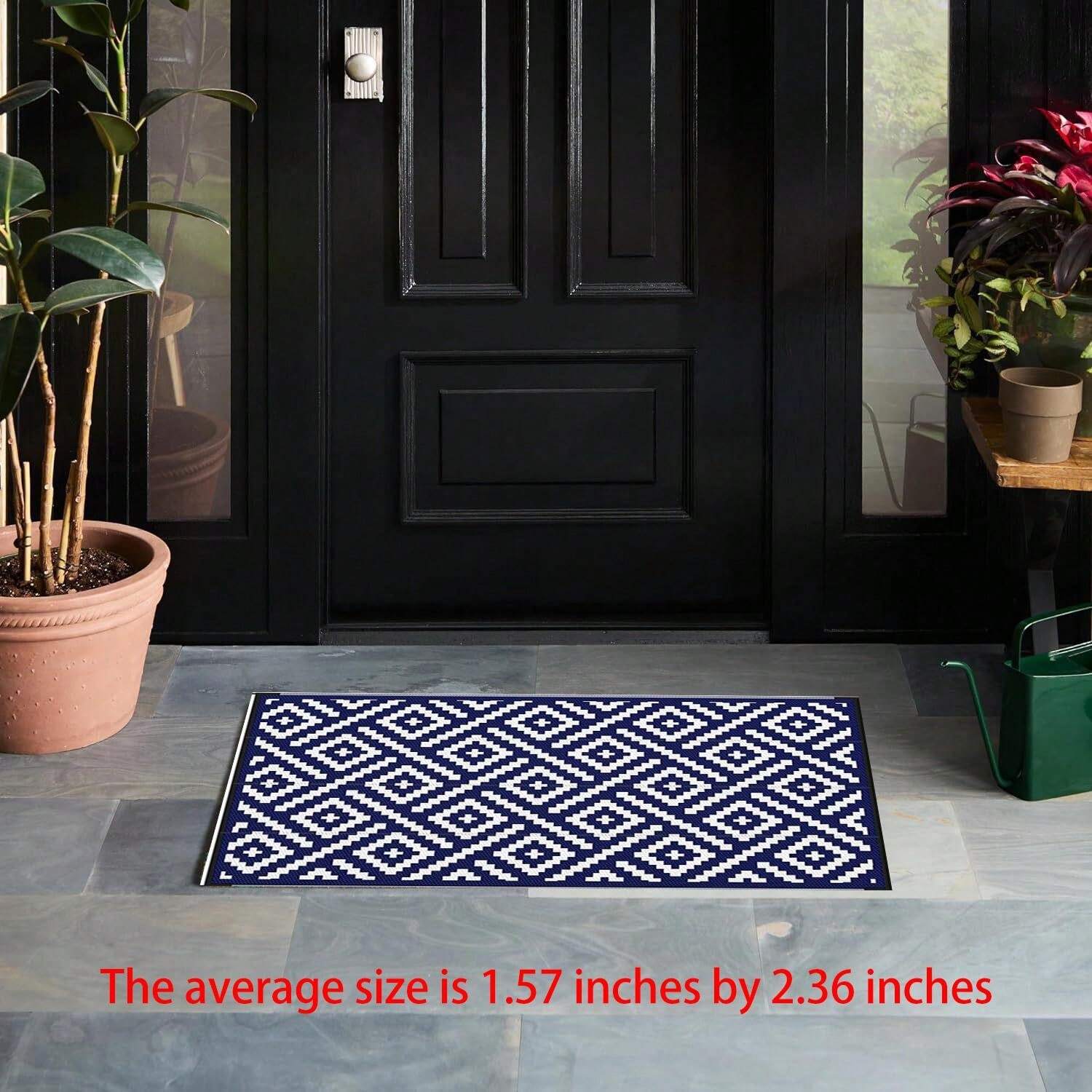 Outdoor Rug In 2 Sizes 40cm X 60cm (Small) & 160cm X 200cm (Large