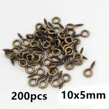 200 件小眼形别针 眼形别针 挂钩 孔眼 螺纹 DIY 珠宝制作配件 - Eyelets - 查看 39