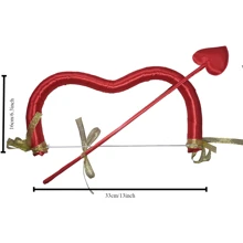 Cupid Costume Set With Wings And Bow And Arrow, Red & Gold, For Halloween Cosplay Photography Props,Christmas - Red - View 2