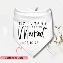 Khăn quàng cổ cho chó trắng "My Humans Are Getting Married" (Con người của tôi sắp kết hôn) - Quà tặng cá nhân hóa cho chó con, mèo, lễ đính hôn, tiệc cưới, tiệc cô dâu, phụ kiện chụp ảnh, Giáng sinh, phong cách, đáng yêu, chất lượng cao, tùy chỉnh, cá nhân hóa, độc đáo - Món quà lý tưởng cho bạn trai, bạn gái, bố, mẹ, gia đình, bạn bè, con trai, con gái, học sinh, kỷ niệm, sinh nhật, trường học, văn phòng, nhà, đêm tiệc, đồ thủ công cưới tùy chỉnh, làm mới nhà cửa, lịch lễ hội, tình yêu vĩnh cửu - trắng - Xem 1