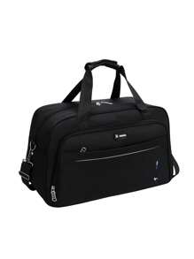 Large Capacity Solid Color Tote Travel Bag Suitable For Outdoor Travel For Suitcase Overnight Bag Gym Bag Duffle Bag Weekend Bag Duffel Bag For Luggage Carry On Bag College Bag Luggage Bags Weekender Bag Hospital Bag Holiday Winter Bag For School School Accessories School Stuff - Black - View 1