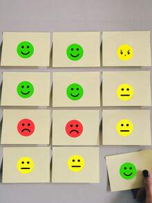 24 piezas Calcomanías de sonrisa feliz/triste - Multicolor - Ver 5