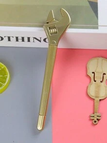 2 Cái/gói Bút trung tính có hình cờ lê bằng nhựa sáng tạo, Bút viết giảm căng thẳng cho học sinh, Ống kim đầy mực nạp lại cho trải nghiệm viết mượt mà, Đầu kim loại bền, chống rò rỉ, Chữ viết tay rõ ràng, Nắp có ống bọc cao su để bảo vệ nạp mực để sử dụng lâu hơn - Nhiều màu - Xem 5