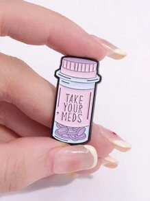 1/5 piezas de broche de esmalte creativo con forma de botella de medicina, insignia de estrella personalizada, regalo de dibujos animados de salud mental, para amigo, médico, enfermera, decoración de solapa, accesorios de vestir, alfiler para ropa, bolso, dije, mochila para la escuela