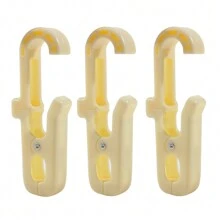 3PCS/1套浴室可旋转毛巾钩洗面奶牙膏倒钩衣柜围巾帽子收纳钩