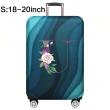 Capas de bagagem, capas de porta-malas, capas contra poeira, 18-32 polegadas, protetor, resistente a arranhões, impressão de corpo inteiro, mala de viagem, capa protetora lavável, acessórios de viagem, suprimentos de bagagem, moda, flor roxa, bolsa para escola, acessórios escolares, material escolar