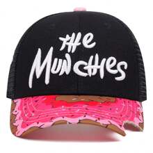 1pc Fashionable Personalized Donut Print Baseball Cap For Men, Hip Hop Style - Red Network - View 2