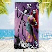 MIN ISO No use 1入組「鬼夜驚魂前夜」沙灘毛巾，超強吸水和快速乾燥遊泳毛巾，輕量柔軟的沙灘毯，適用於海灘、游泳、戶外露營旅行等，理想的沙灘必備品 - 藍色 - 查看 17