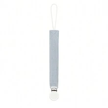 1 件双层皱褶面料时尚印花婴儿奶嘴夹和不锈钢奶嘴夹，适合日常使用 - 彩色 - 查看 12