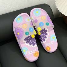 New Cute Flower Slippers For Women, Indoor/Outdoor Wear, Soft Sole, Slip-Resistant & Anti-Odor, Bathroom Slippers, Summer