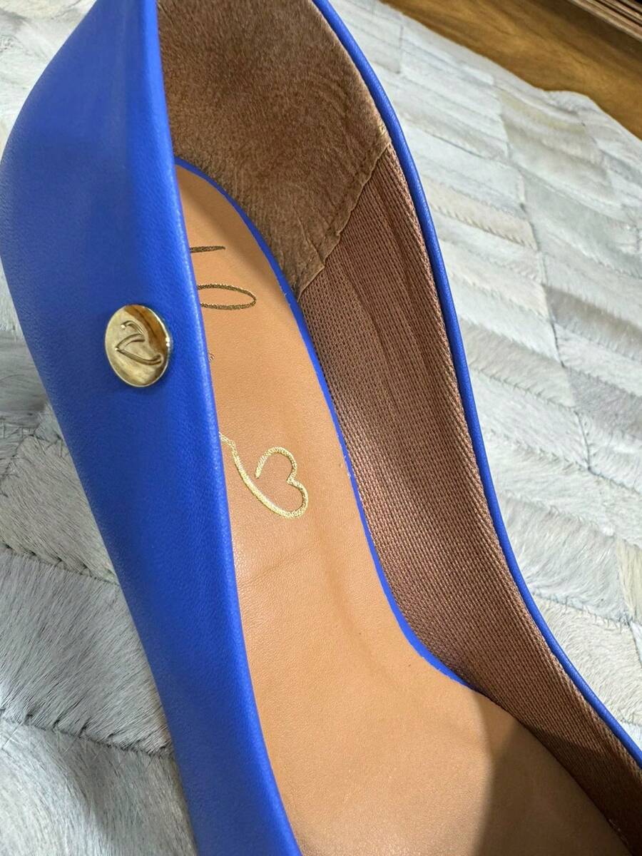 Women's Low Heel Pumps - 寶藍色 - 查看 1