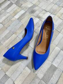Women's Low Heel Pumps - 寶藍色 - 查看 2