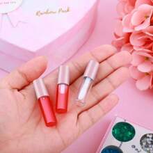 2pcs/Set 3ml Portable Empty Clear Mini Lip Gloss Tube Refillable Lip Balm Gloss Lipstick Containers For Women DIY Makeup Bottles