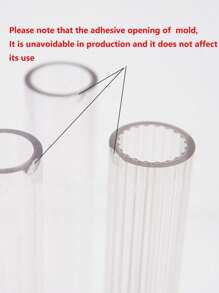 Mold pentru lumânări cu dungi verticale de 25 cm, coloană cu stâlp lung, turnă pentru lumânări din plastic, cilindru subțire, pentru pc, acril, pentru lumânări, bețișoare de ceară, fabricare, petrecere de nuntă, decorare pentru lumânări de masă.