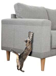 PVC Clear Anti-Scratch Protector, Matte Removable Anti-Scratch Sofa Sticker, Durable Furniture Sofa Protector, Cat Scratching Post, Cat Supplies - Multicolor - View 5