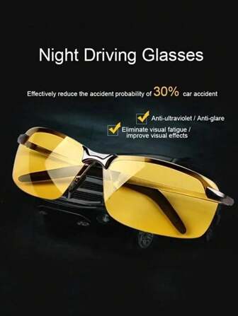 1 pièce Lunettes de moto à vision nocturne, lunettes de conduite pour améliorer la sécurité routière