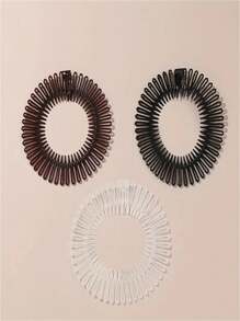 3pcs Women's Invisible Hair Fringe Holder (Single, Random Color From Dark/Light Brown)