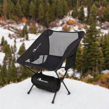 Sillas plegables ultraligeras MOON LENCE con bolsa de transporte, capacidad pesada de 110 kg, sillas plegables portátiles para camping, playa, hogar, familia, excursionismo, camping - Negro - Ver 4