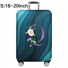 Capas de bagagem, capas de porta-malas, capas contra poeira, 18-32 polegadas, protetor, resistente a arranhões, impressão de corpo inteiro, mala de viagem, capa protetora lavável, acessórios de viagem, suprimentos de bagagem, moda, flor roxa, bolsa para escola, acessórios escolares, material escolar