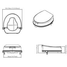 Raised Toilet Seats, Toilet Seat Riser With Safe Lock, Elderly And Handicap Toilet Seat Riser, Round Or Elongated Toilets, Bathroom Safety Extender Assists Disabled, Elderly, Handicapped Bathroom Decor Summer - White - View 8