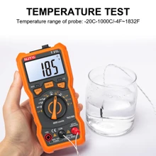 NJTY 1pc NJTY T21 Series Digital Multimeter, 6000 Counts, Auto-Ranging, With Stand, Magnetic Design, True , Backlit Display, Measures Voltage, Current, Capacitance, NCV, Duty Cycle, 600μH-60H Inductance And Frequency