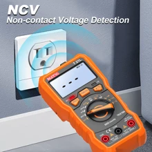 NJTY 1pc NJTY T21 Series Digital Multimeter, 6000 Counts, Auto-Ranging, With Stand, Magnetic Design, True , Backlit Display, Measures Voltage, Current, Capacitance, NCV, Duty Cycle, 600μH-60H Inductance And Frequency