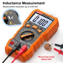 NJTY 1pc NJTY T21 Series Digital Multimeter, 6000 Counts, Auto-Ranging, With Stand, Magnetic Design, True , Backlit Display, Measures Voltage, Current, Capacitance, NCV, Duty Cycle, 600μH-60H Inductance And Frequency