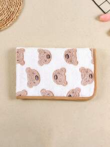 白色小熊印花寵物毯 - 軍綠色 - 查看 1