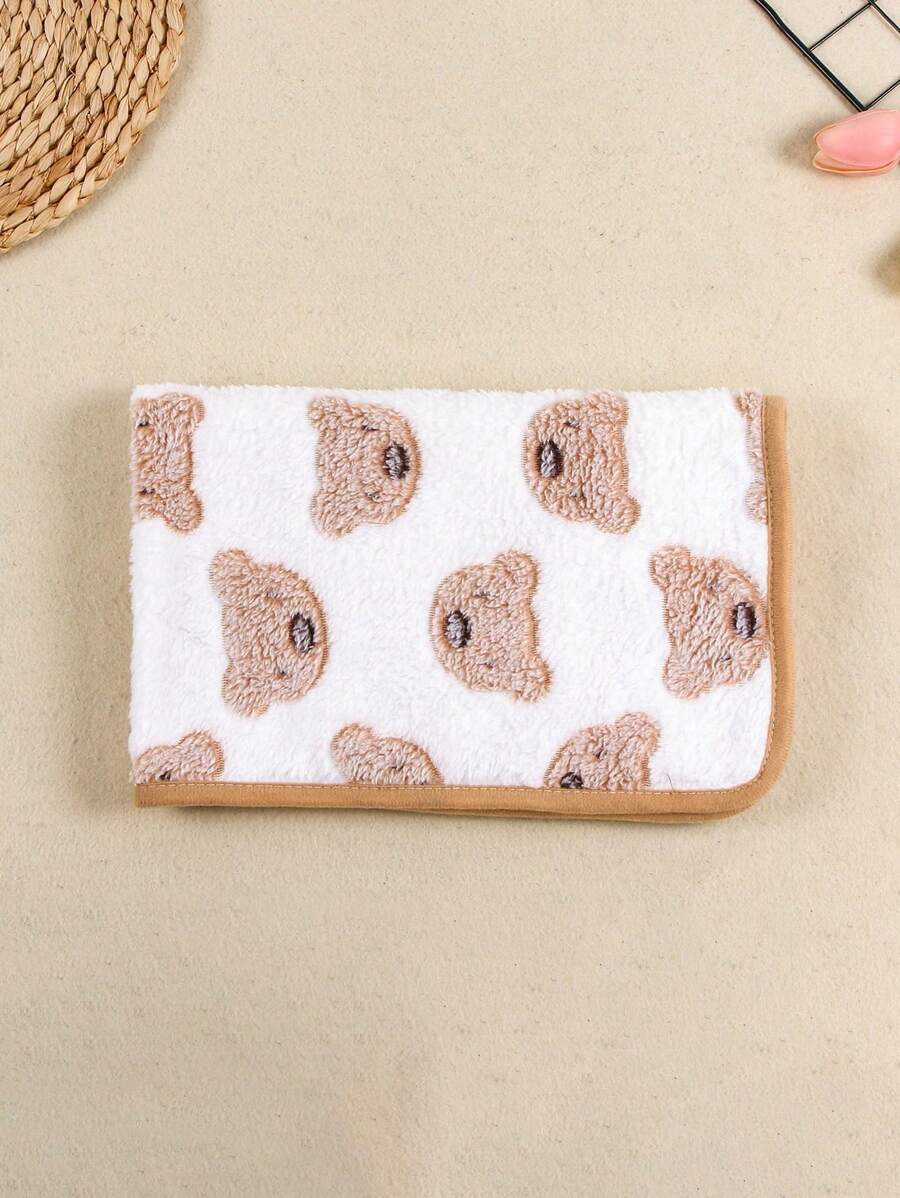 白色小熊印花寵物毯 - 軍綠色 - 查看 1