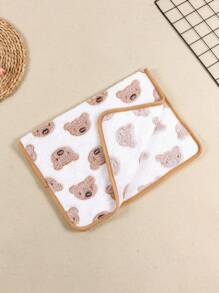 白色小熊印花寵物毯 - 軍綠色 - 查看 4