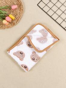 白色小熊印花寵物毯 - 軍綠色 - 查看 3