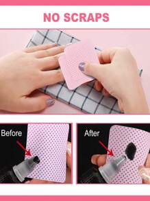 Lint Free Nail Wipes, 1000pcs/500pcs/200PCS/100pcs Nail Supplies Nail Polish Remover Wipes, Super Absorbent Soft Nail Wipes For Fingernail Polish Remover And Eyelash Extension Wipes For Nail Art Pink