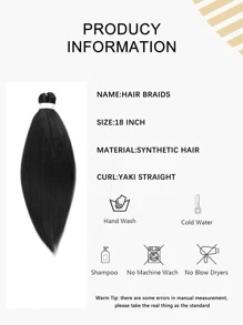 编织发预拉伸 18-36 英寸编织发不发痒热水定型专业合成接发适用于日常编织 - 彩色 - 查看 3