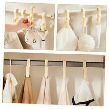 3PCS/1套浴室可旋转毛巾钩洗面奶牙膏倒钩衣柜围巾帽子收纳钩