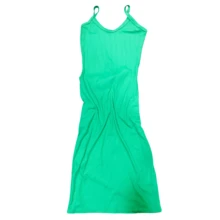 ENVELOPE MIDI DRESS WITH RIBBED STRAPS - Màu xanh Bạc hà - Xem 3