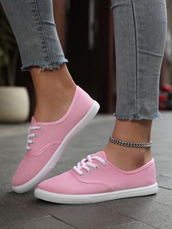 Zapatos deportivos casuales para mujeres, ligeros y transpirables, zapatillas planas de bajo perfil para correr o hacer deporte