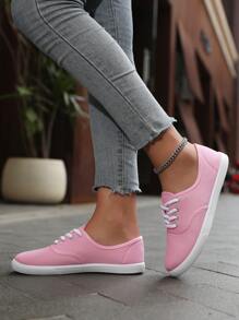 女式休閒輕量運動鞋，透氣平底低頂運動鞋跑步鞋，女士低頂運動鞋 - 粉色 - 查看 6