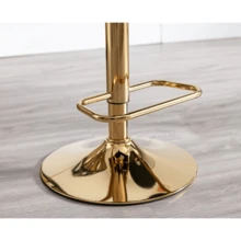 WAHSON OFFICE CHAIRS 2PCS Wahson Bar Stool Industrial Bar Chair PU Leather Bar Stool Height Adjustable Kitchen Bar Chair, High Bar Stool With Gold Leg For Bar And Kitchen, White - White - View 7