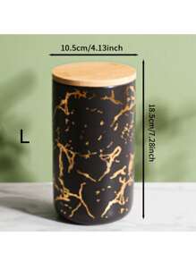 1 件北欧风格带盖陶瓷罐，厨房食品储存罐，适用于谷物、干果、糖果、咖啡、茶，适合户外、婚礼、派对、礼物、生日、圣诞节 - 白色 - 查看 15
