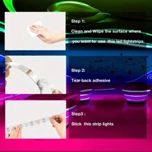 3.28ft/1m-98.43ft/30m Tv Backlight Led Strip Usb Dc5v 3-Key Push Button Control Rgb Color Changing Led Tape Light For Living Room Decoration - Multi-color light - View 4