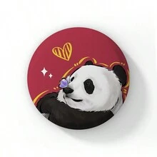 58mm Hoạt hình Dễ thương Đầy màu sắc Panda Nút Ghim Tôi yêu Panda Trái tim Trâm Cài Áo Huy hiệu Ba lô Phụ kiện Phần thưởng cho trẻ em Quà tặng bạn bè - 58mm - Xem 11